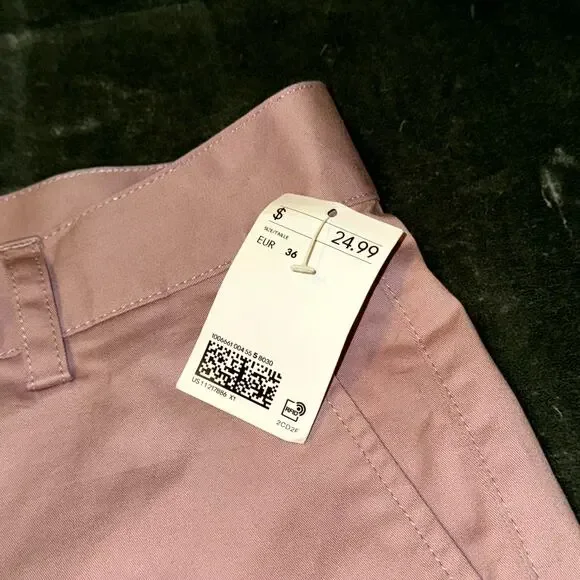 H&M Regular Fit Chino Shorts Men’s 36 Pink Cotton Pockets Summer Flat Front NWT - Picture 3 of 7